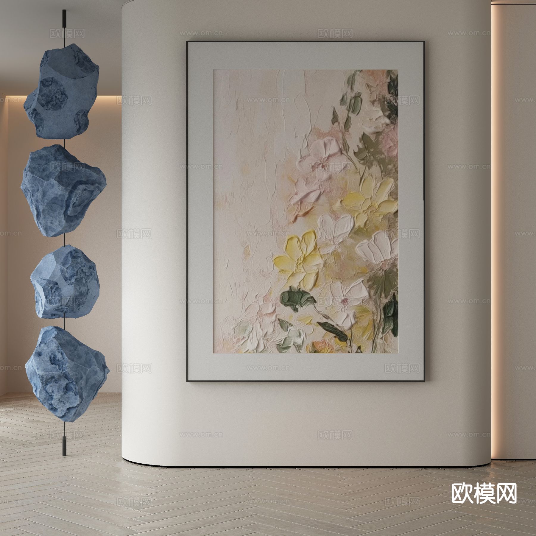 艺术画 肌理画 装饰画3d模型