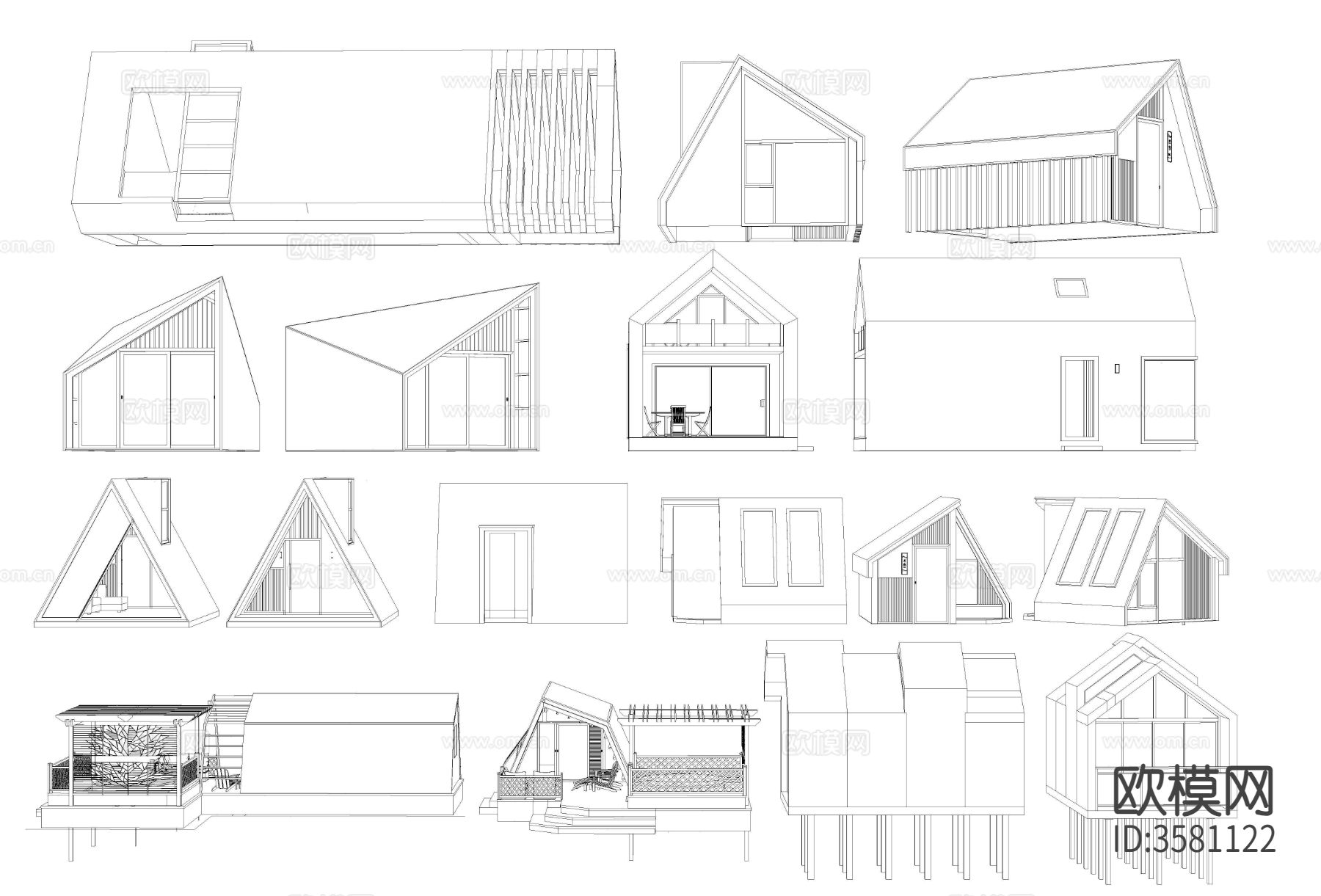 小木屋CAD图库下载