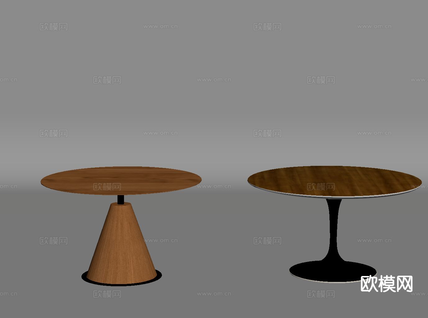 圆形餐桌su模型下载（渲染图1）