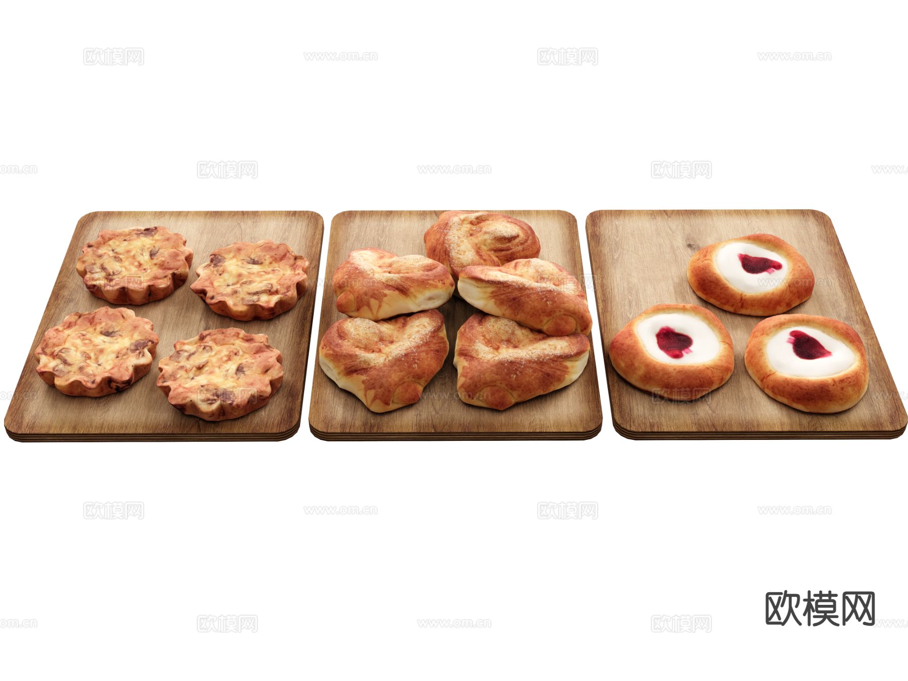 食物 面包 点心su模型下载（渲染图2）