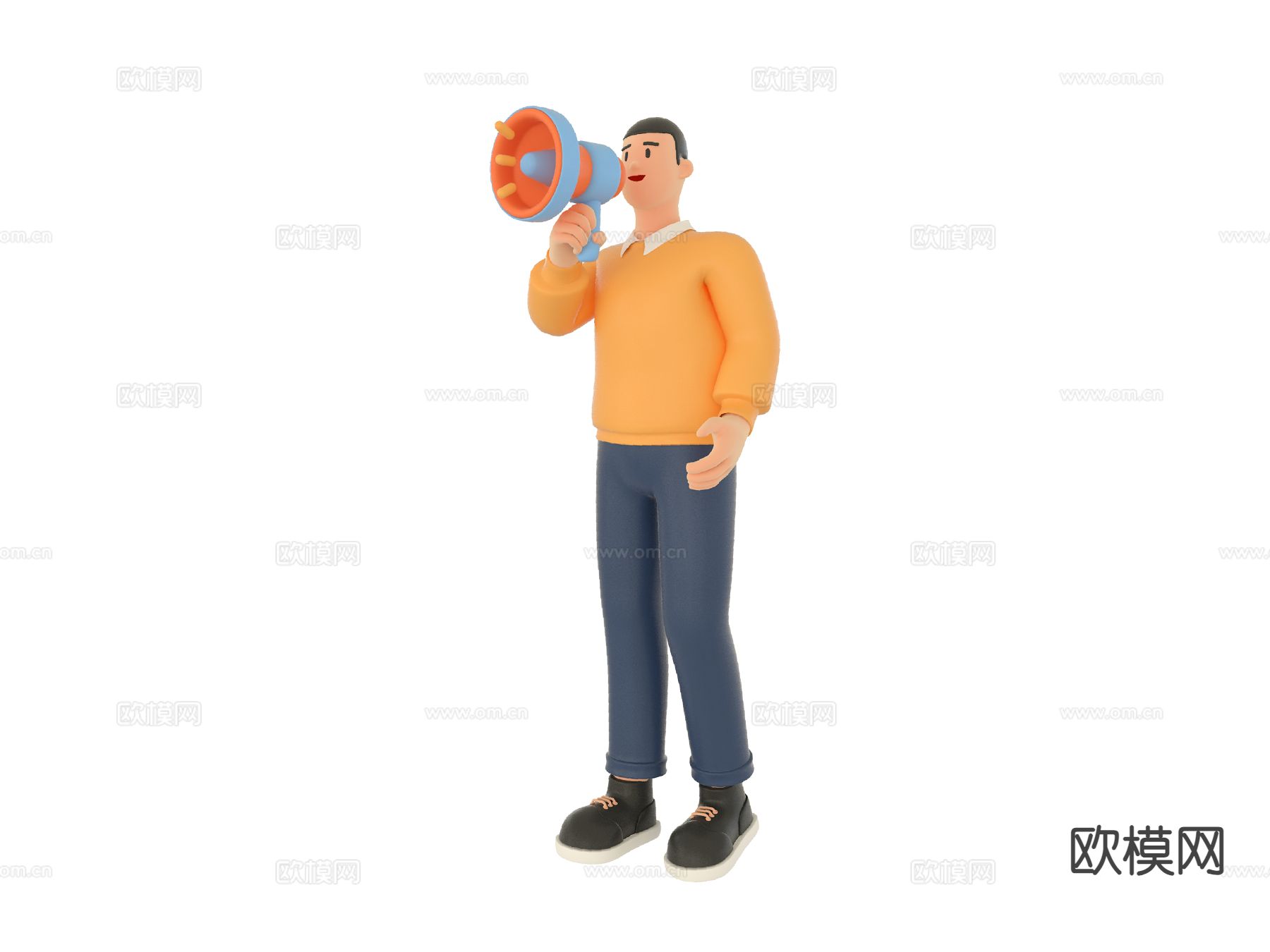 动漫人物 卡通角色su模型下载（渲染图2）