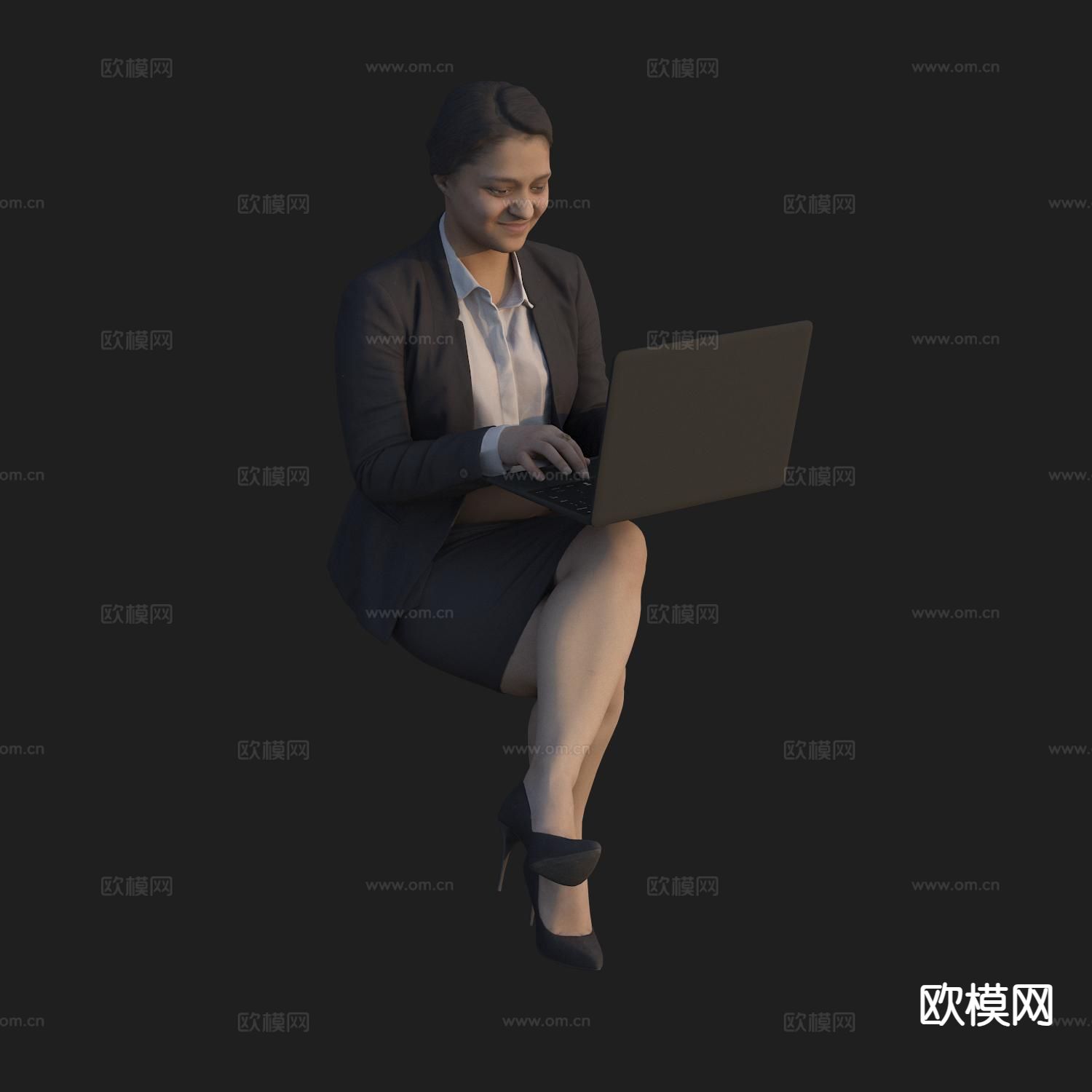 外国女人 职场女性3d模型