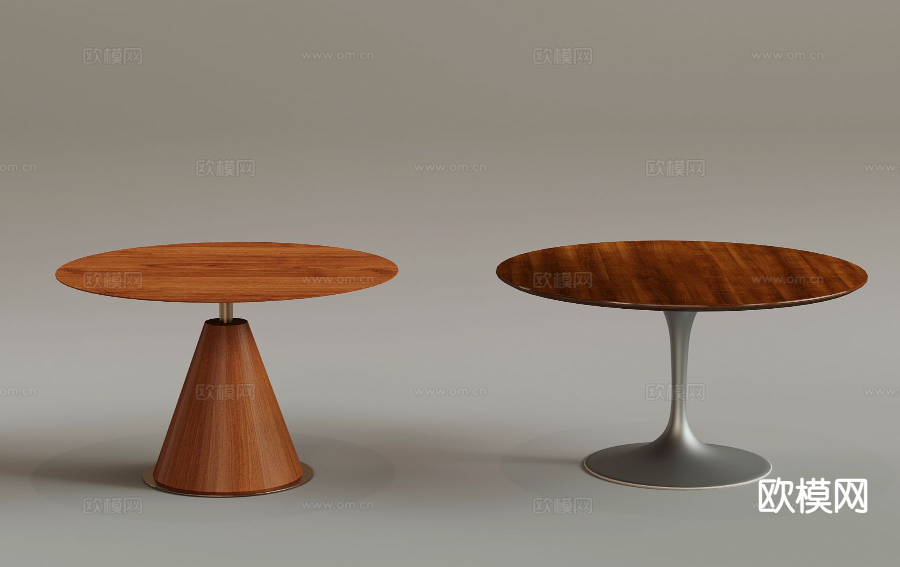 圆形餐桌su模型下载（渲染图2）