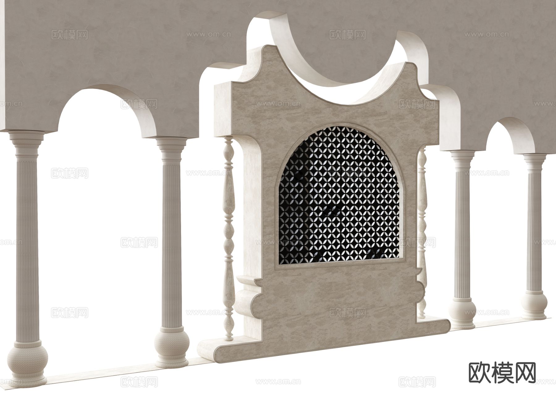 柱子 圆柱su模型下载（渲染图2）