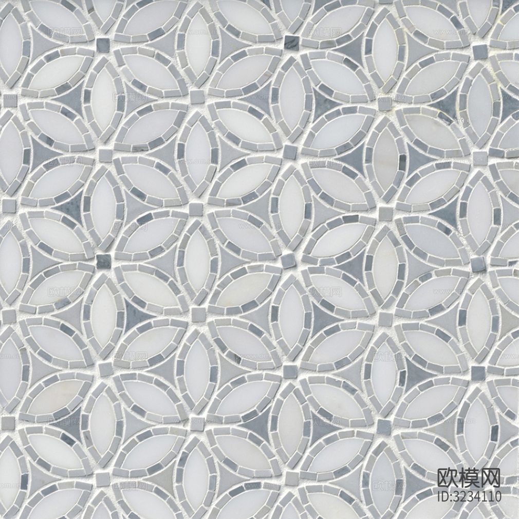 灰色石材拼花贴图下载（渲染图1）