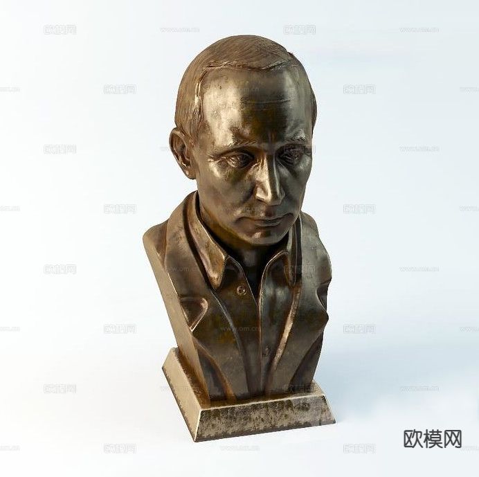 现代人物雕塑 头像雕塑 铜像3d模型下载