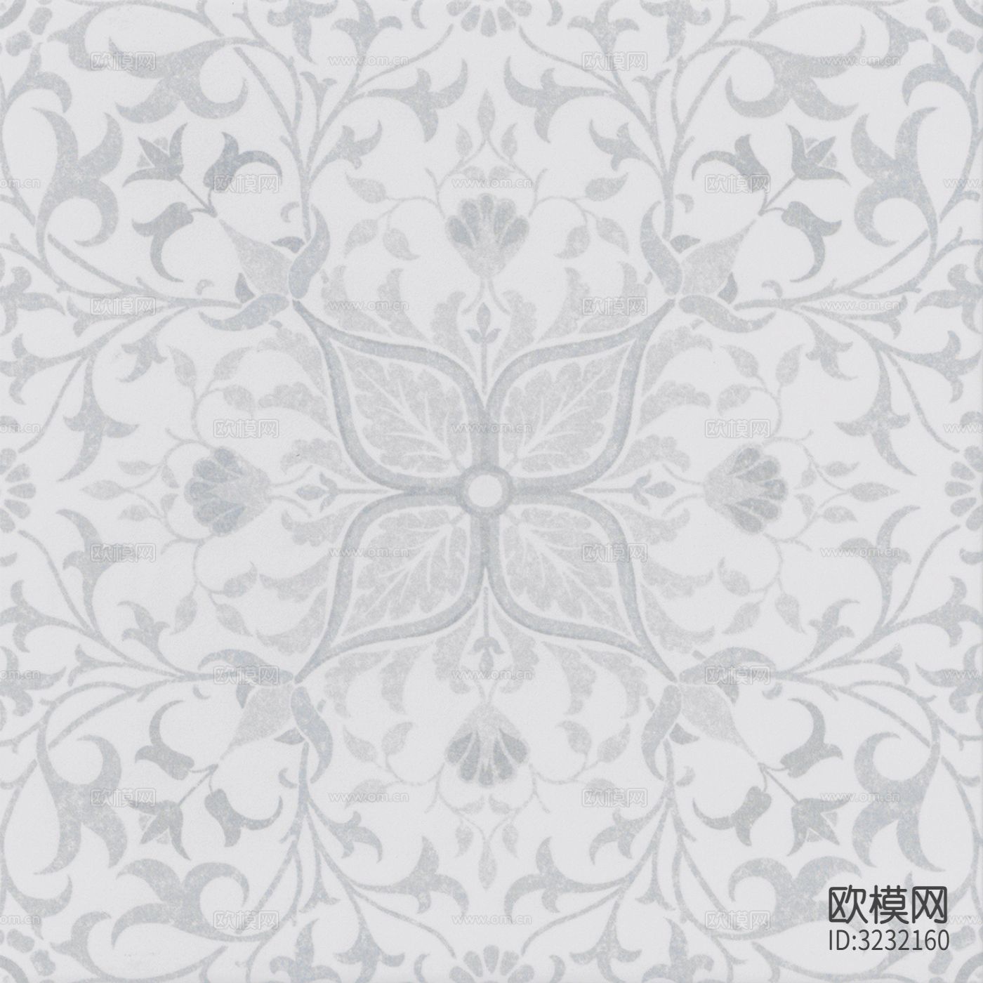 灰色现代简约花砖贴图下载