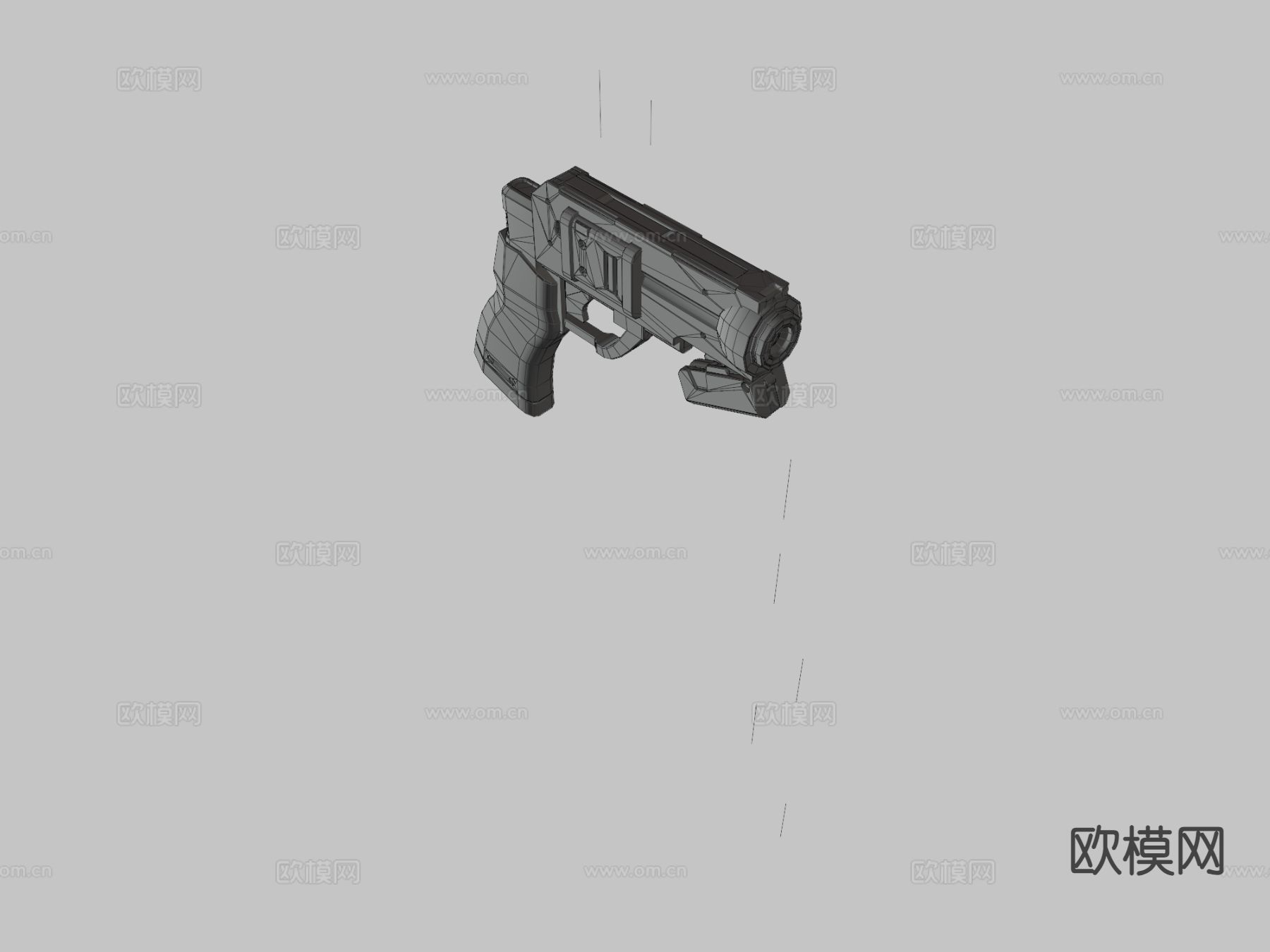 科幻激光手枪su模型下载（渲染图3）