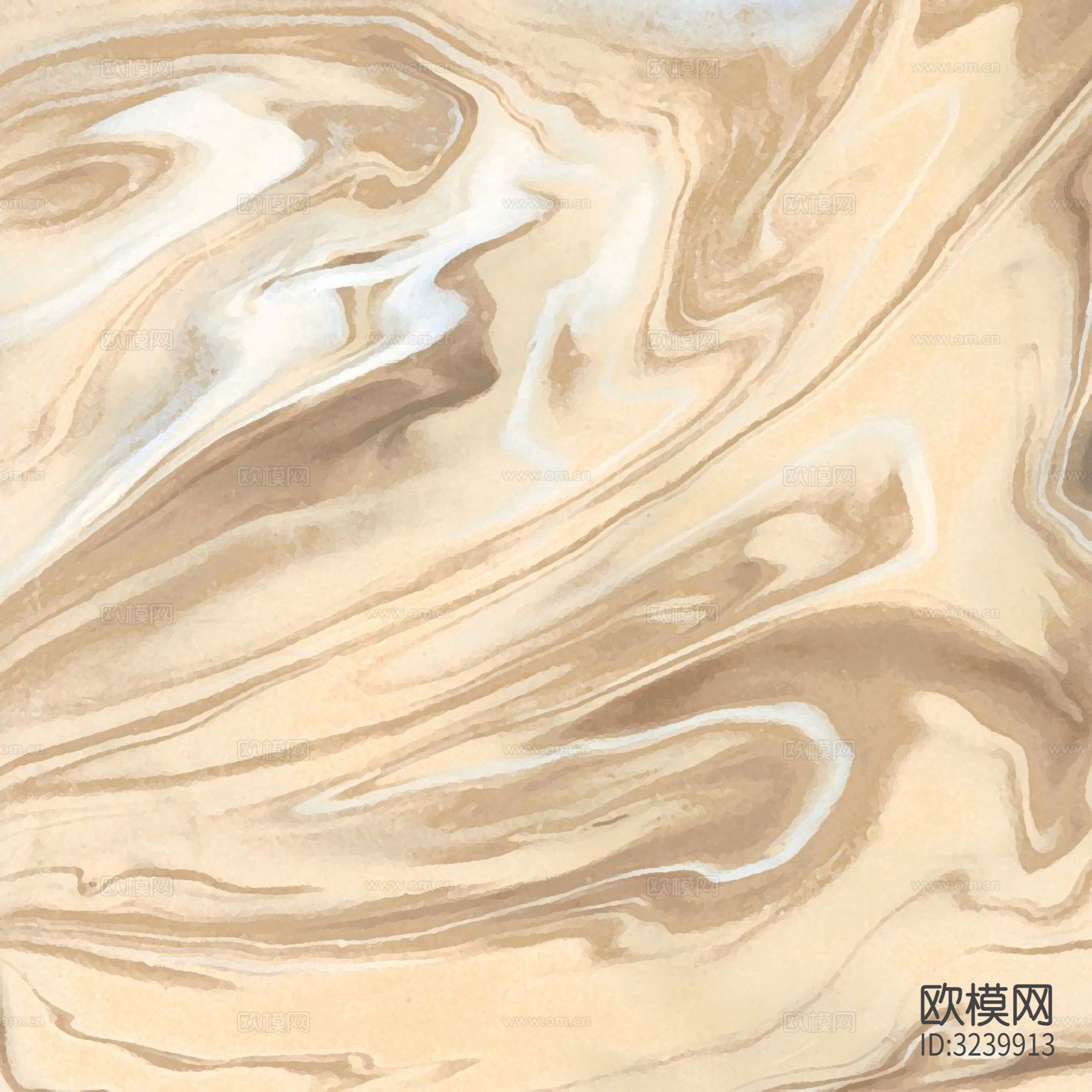 米色现代简约花砖贴图下载（渲染图2）