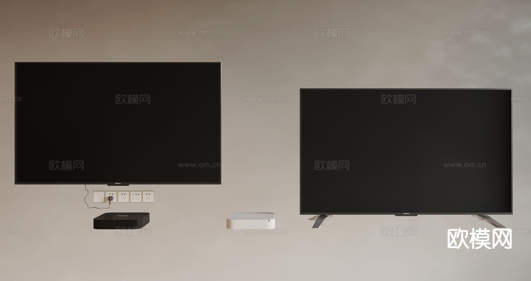 智能电视机su模型下载（渲染图2）