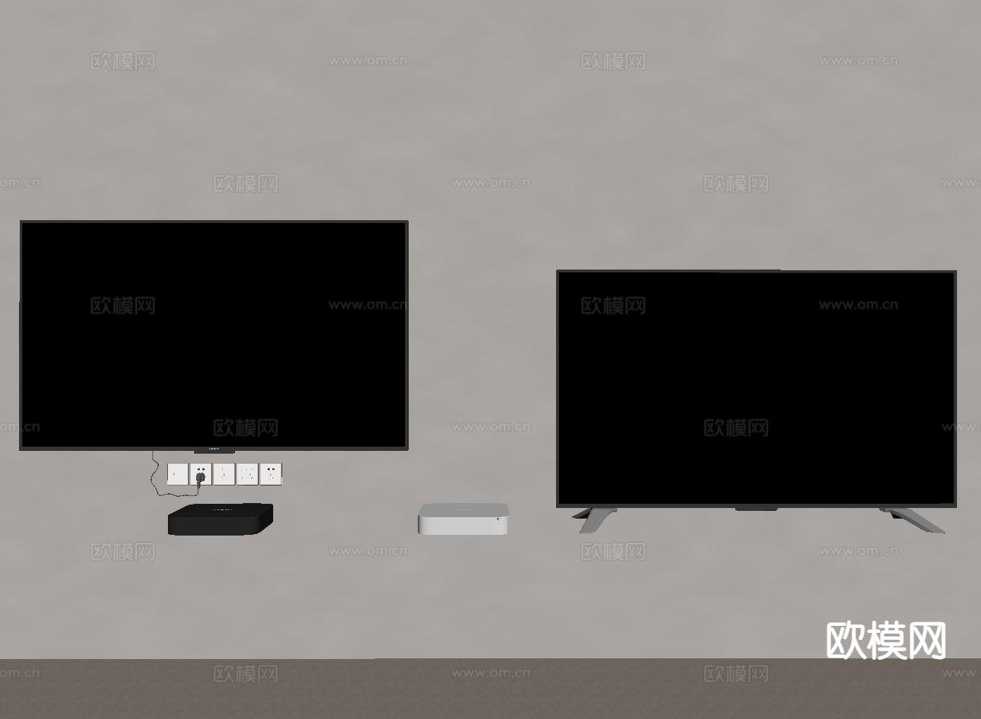 智能电视机su模型下载（渲染图1）