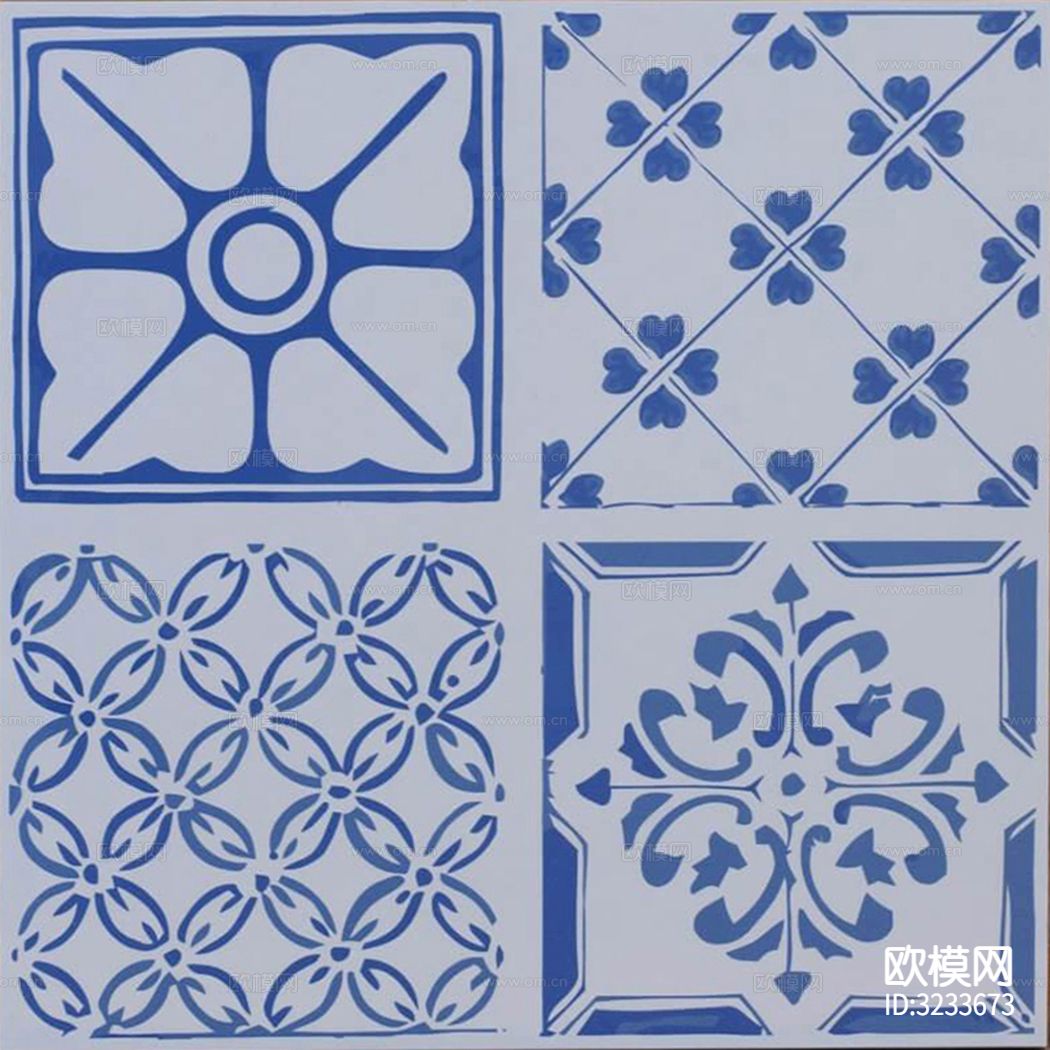 白色花砖贴图下载