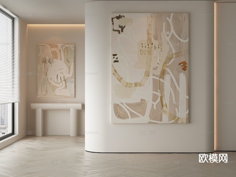 艺术画 抽象画 装饰画3d模型下载