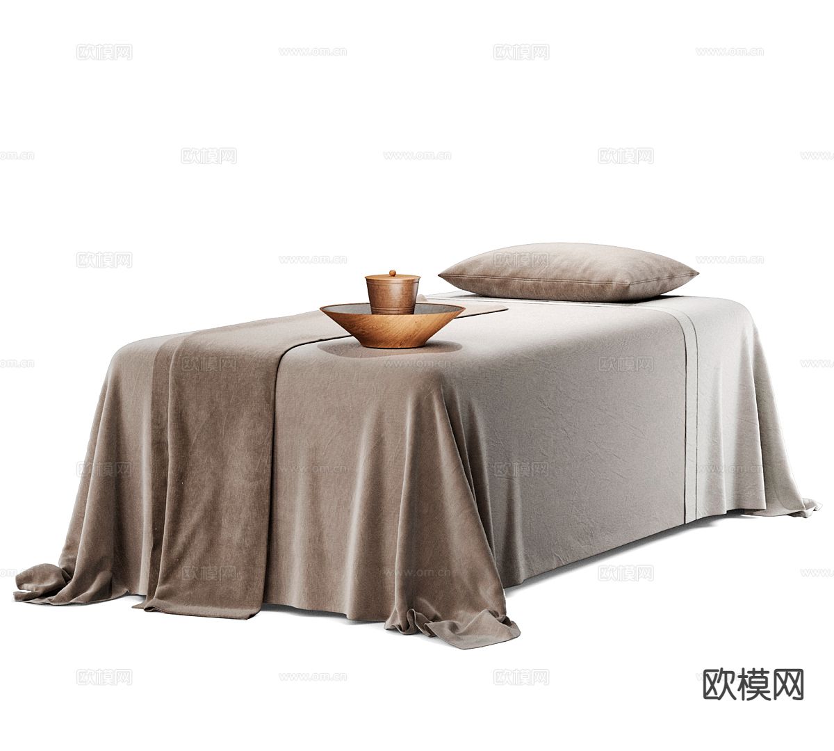 现代spa按摩床 理疗床su模型下载（渲染图2）