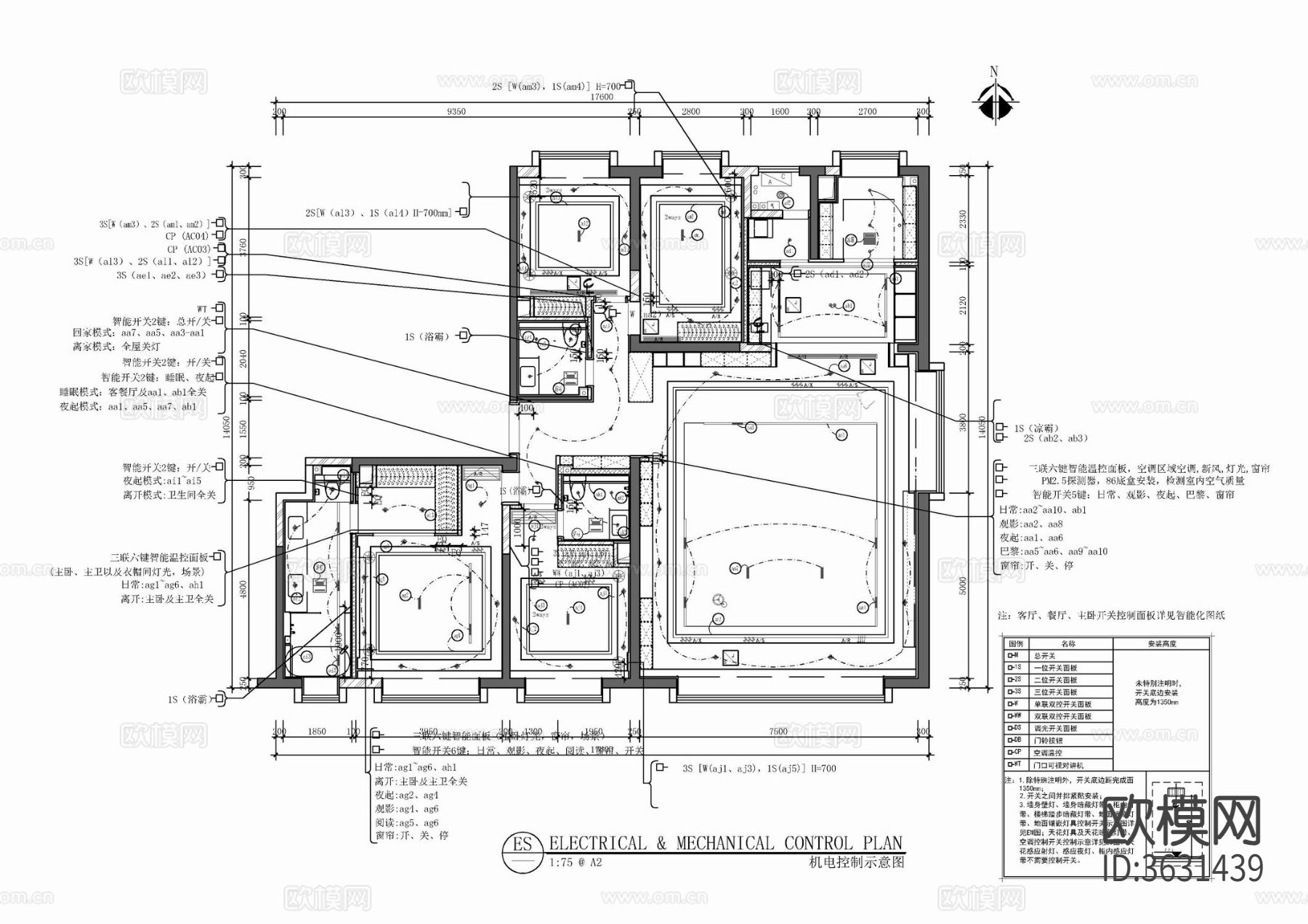 180㎡大平层CAD施工图下载（渲染图4）