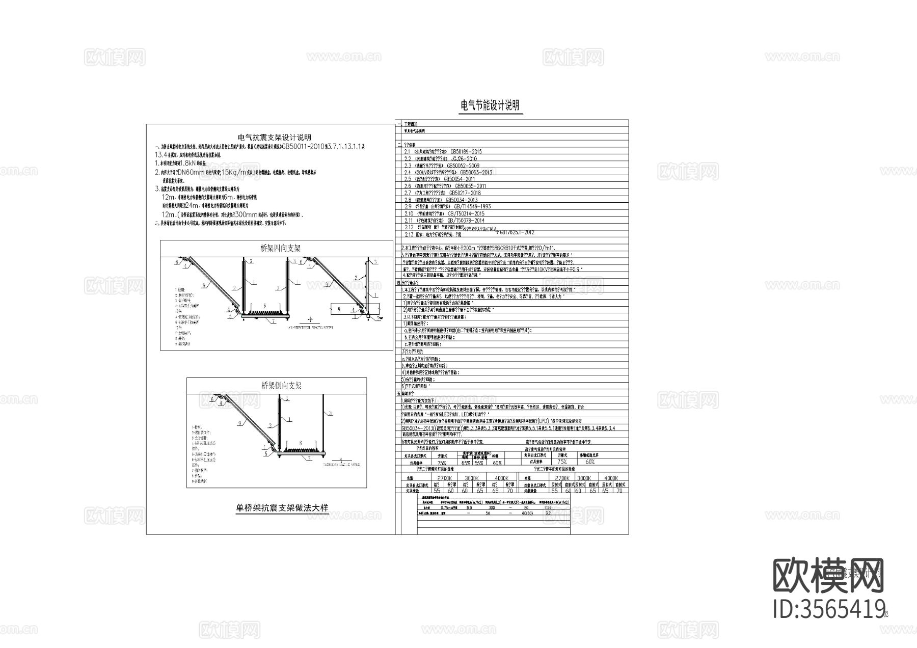 某地派出所扩建工程电气cad平面图下载（渲染图2）