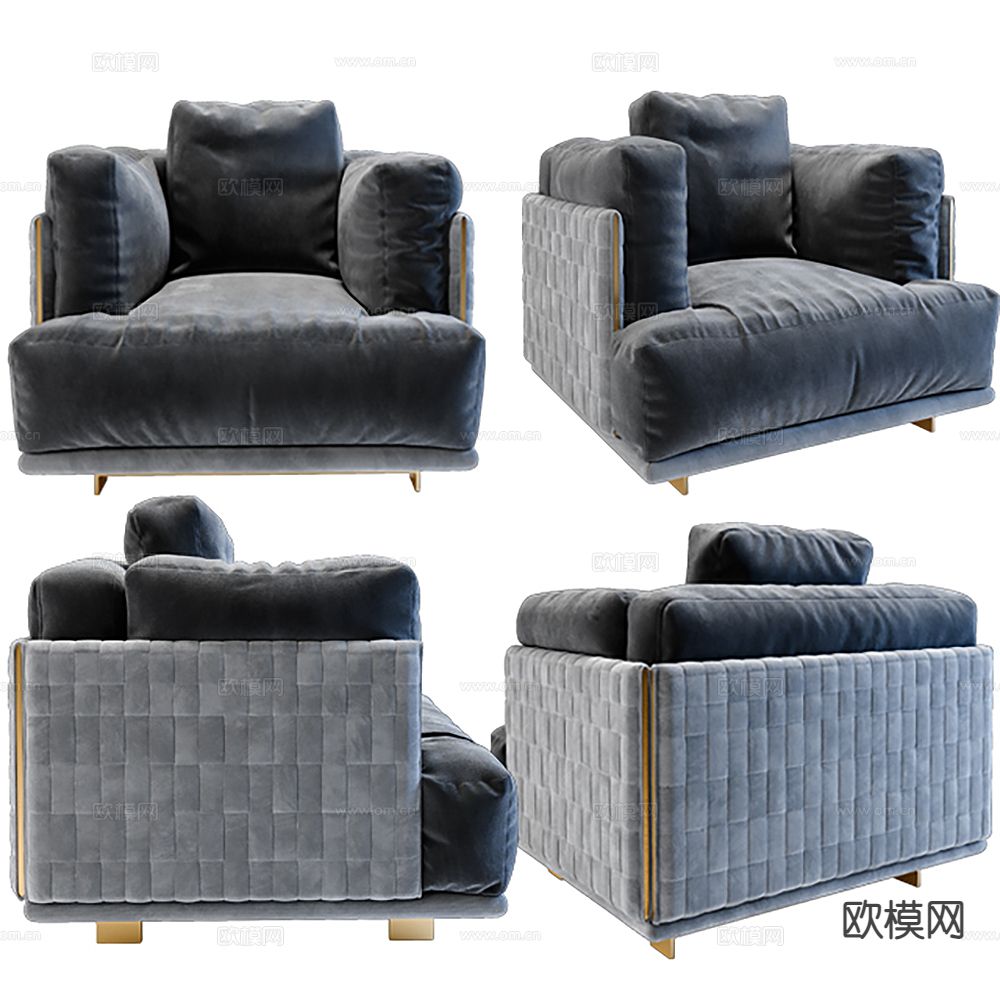 现代单人沙发 休闲沙发3d模型下载
