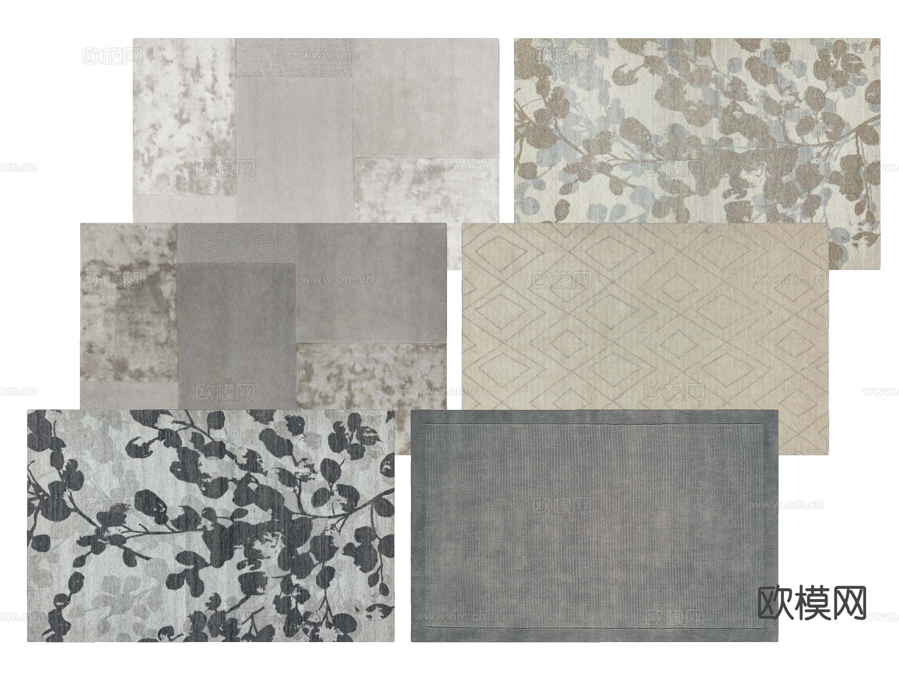 花纹地毯 印花地毯su模型下载（渲染图1）