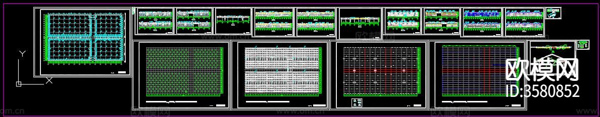 生态大棚CAD平面图下载（渲染图8）