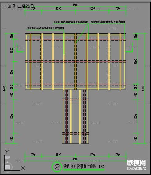 钓鱼台CAD平面图下载（渲染图8）