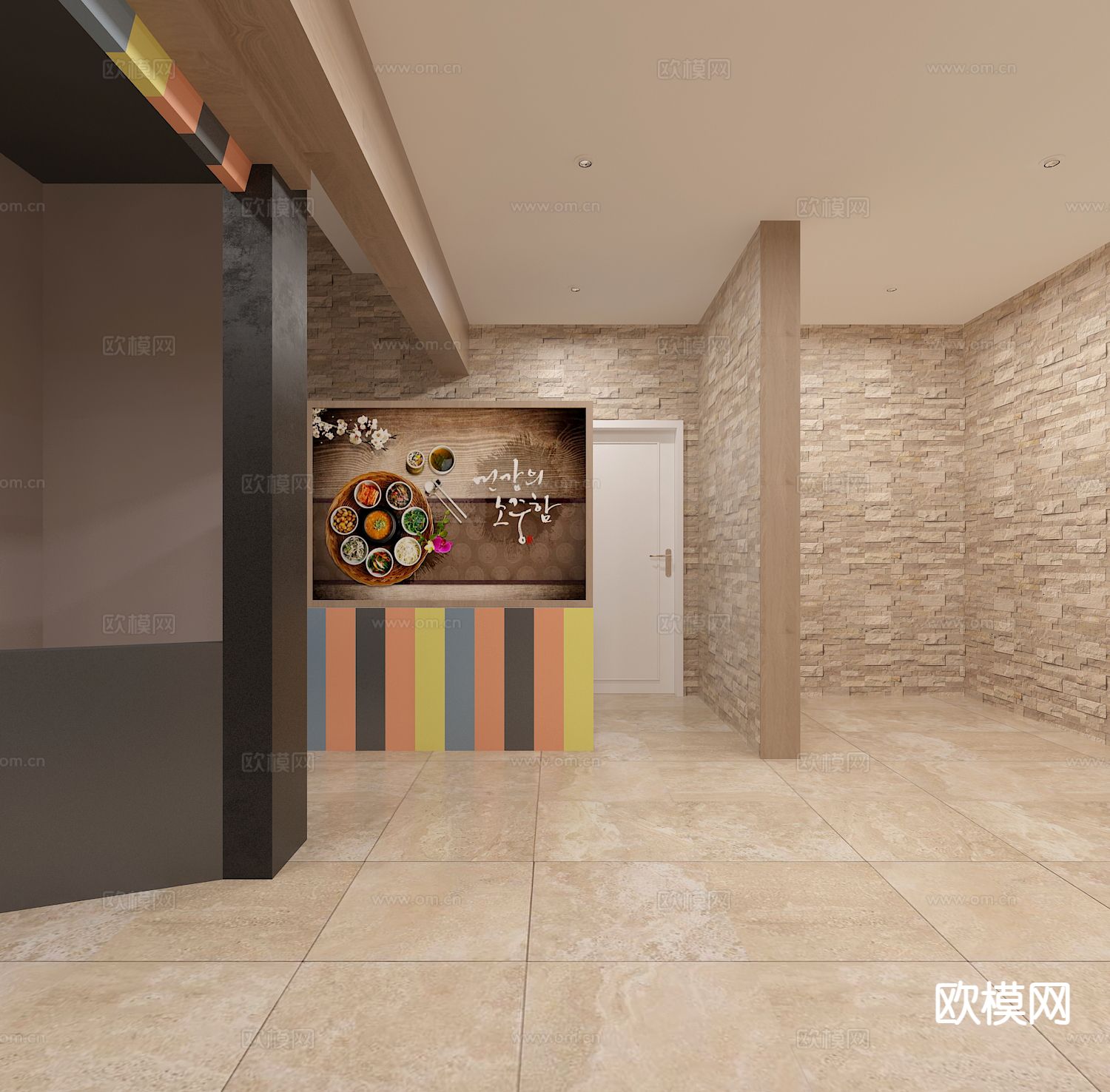 日韩料理店铺3d模型