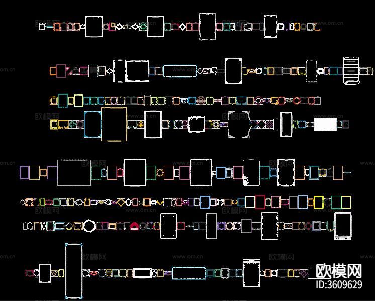 相框CAD图库下载（渲染图2）