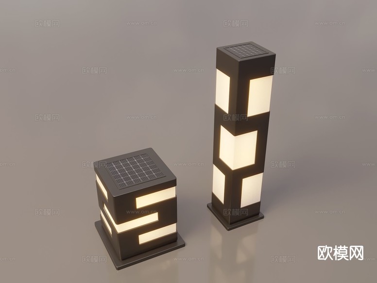 中式景观灯 草坪灯 庭院灯3d模型下载
