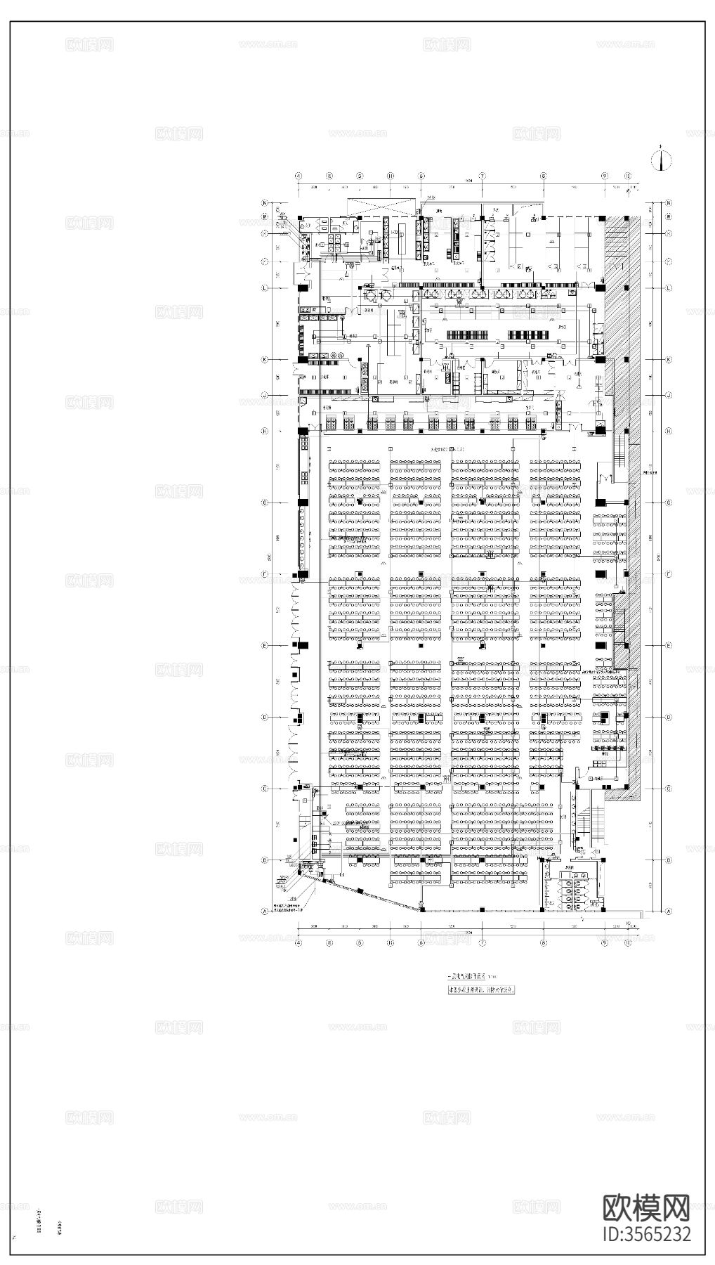 某小学新建工程装修 电气cad平面图下载（渲染图8）