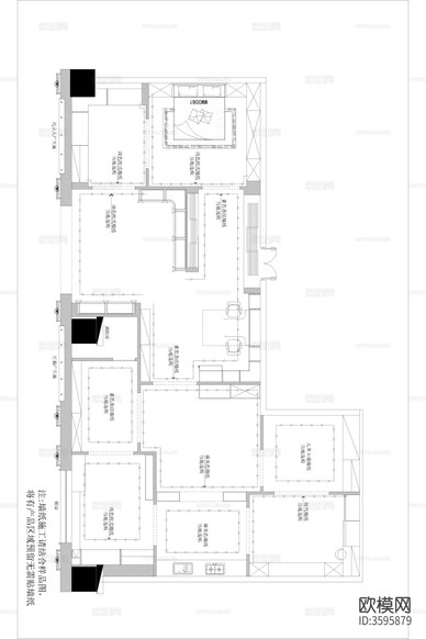 全屋定制專賣店CAD施工圖下載(渲染圖3)