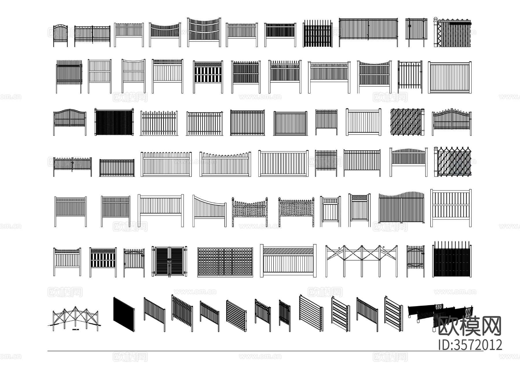 多款木质格栅合集cad图库下载