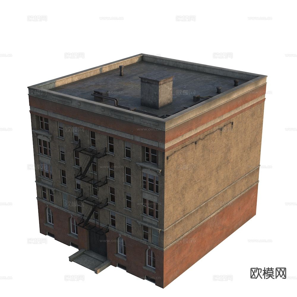 美式住宅楼 西方建筑 纽约建筑外观3d模型