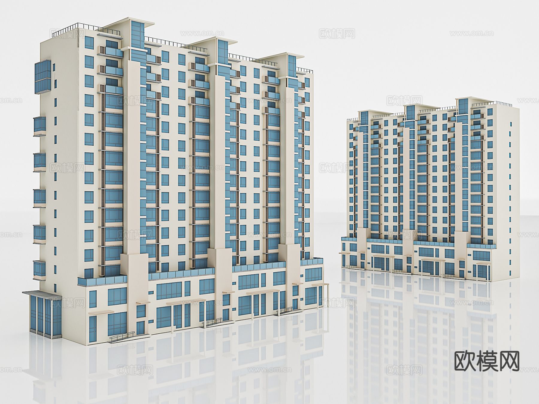 民房外观 高层建筑外观3d模型