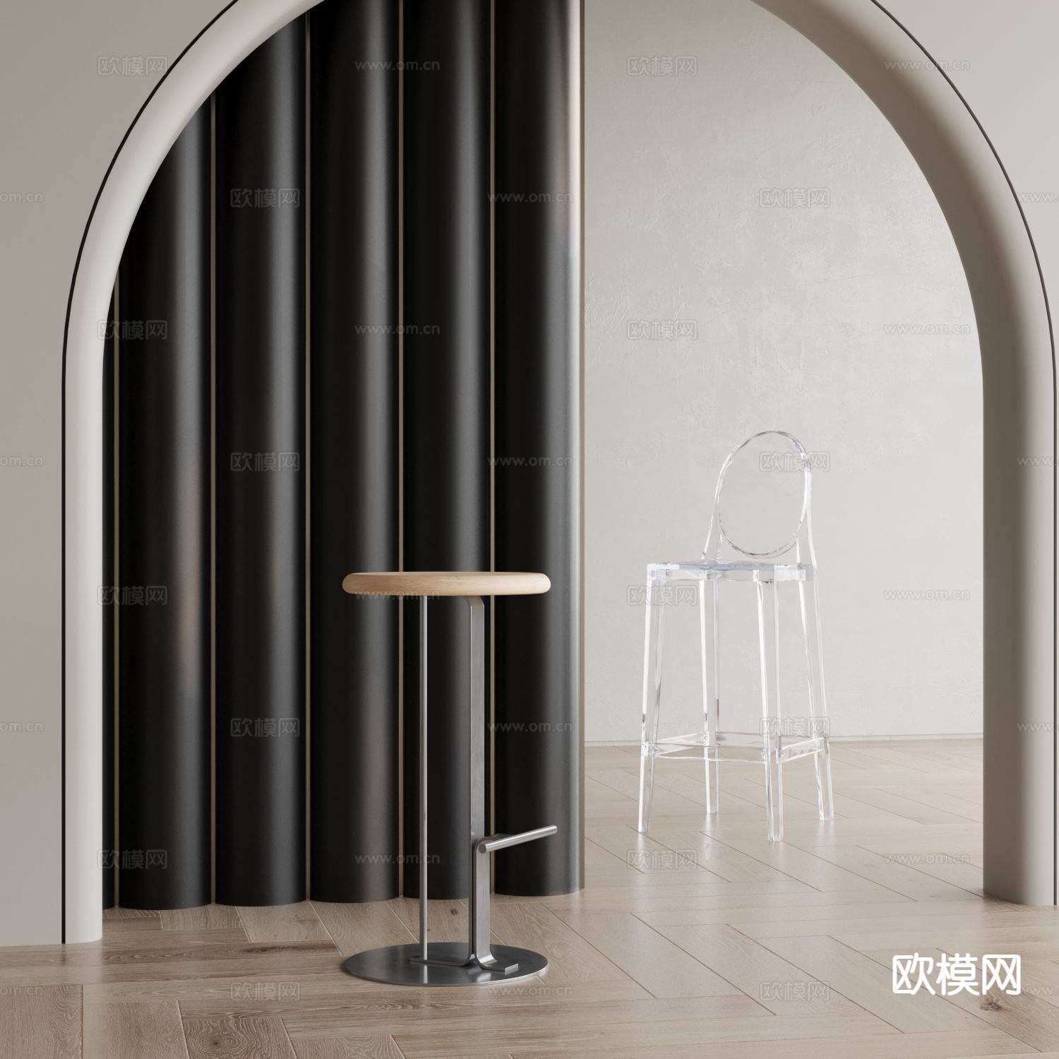 现代吧椅 吧凳 高脚凳3d模型下载