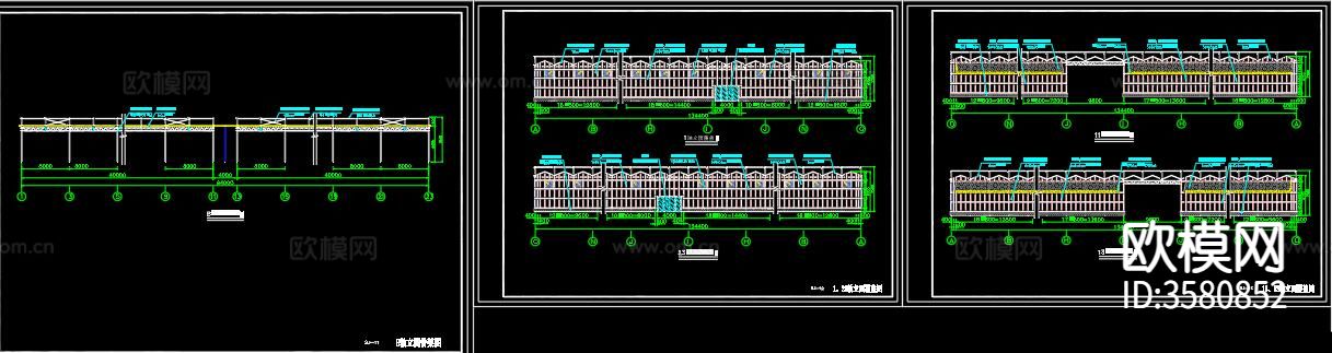 生态大棚CAD平面图下载（渲染图2）