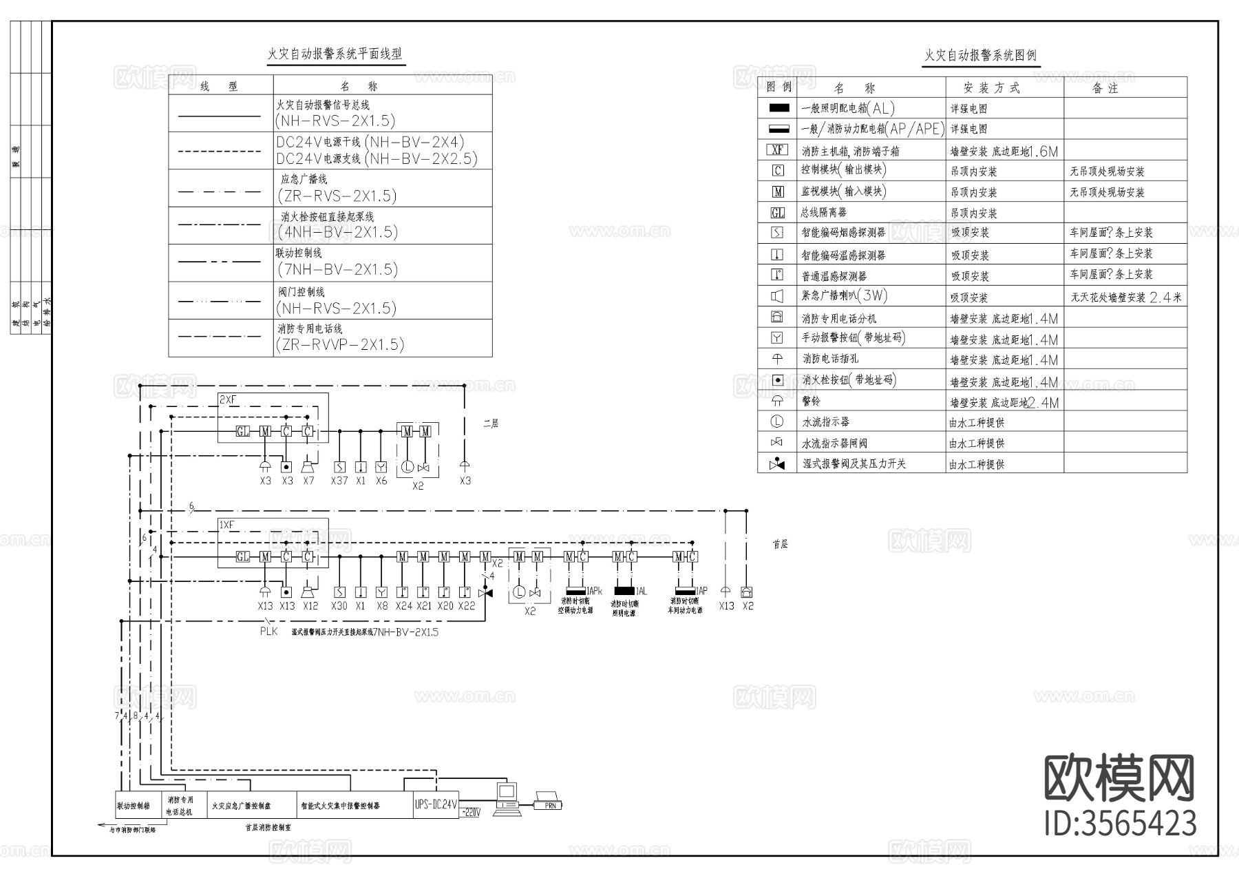 某汽车店展览电气cad平面图下载（渲染图9）
