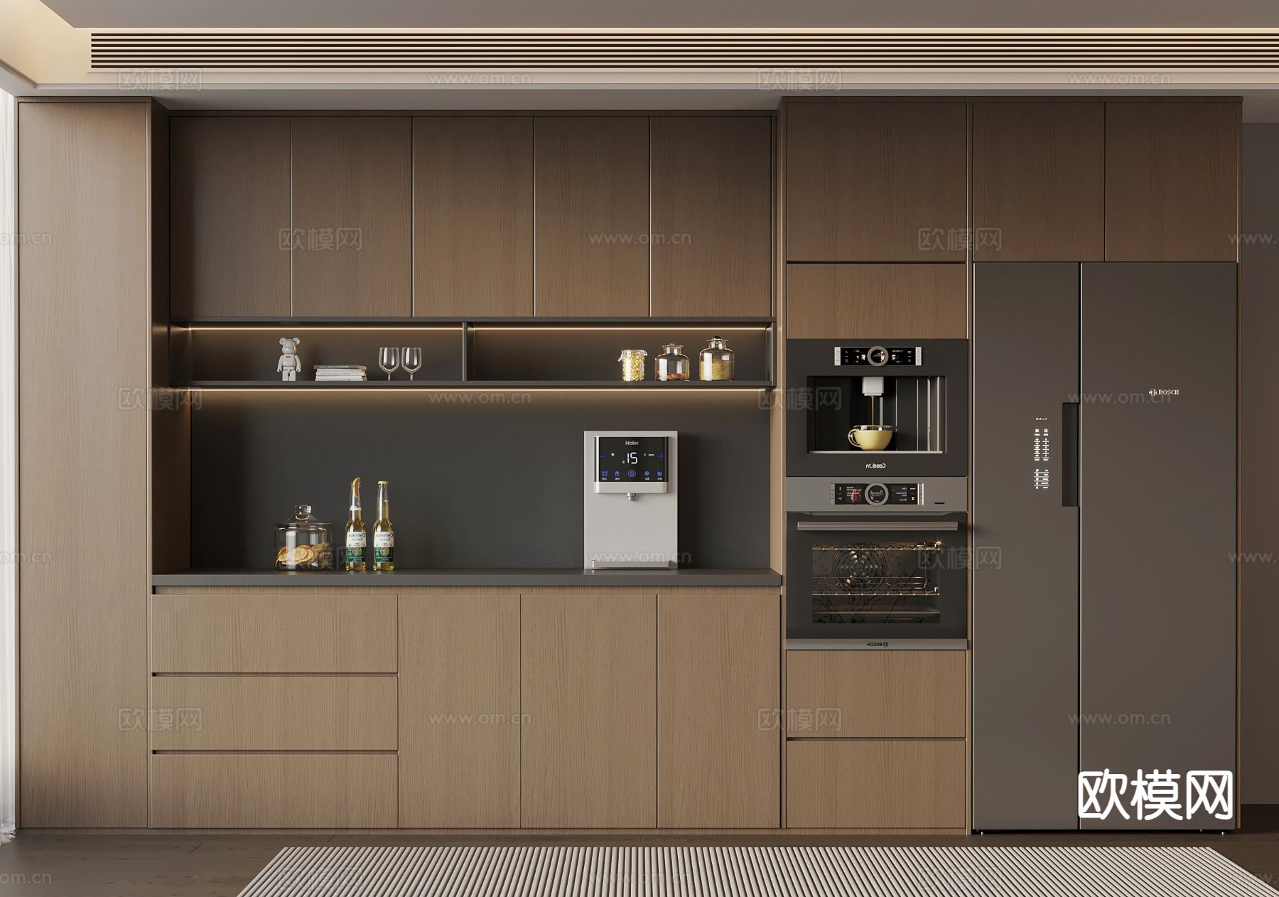 意式餐边柜su模型