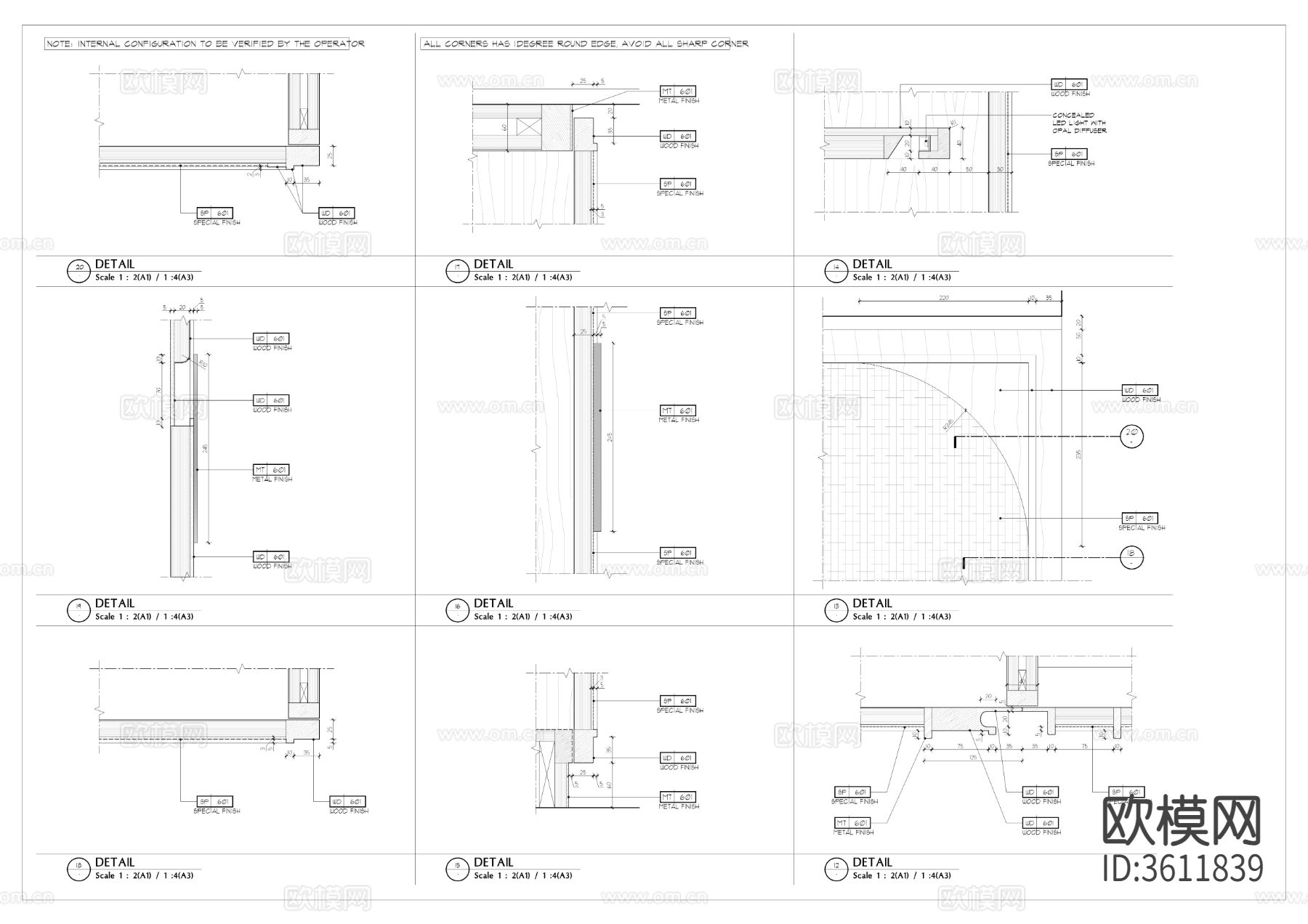 HBA样板间 绘图工具箱cad施工图下载（渲染图5）