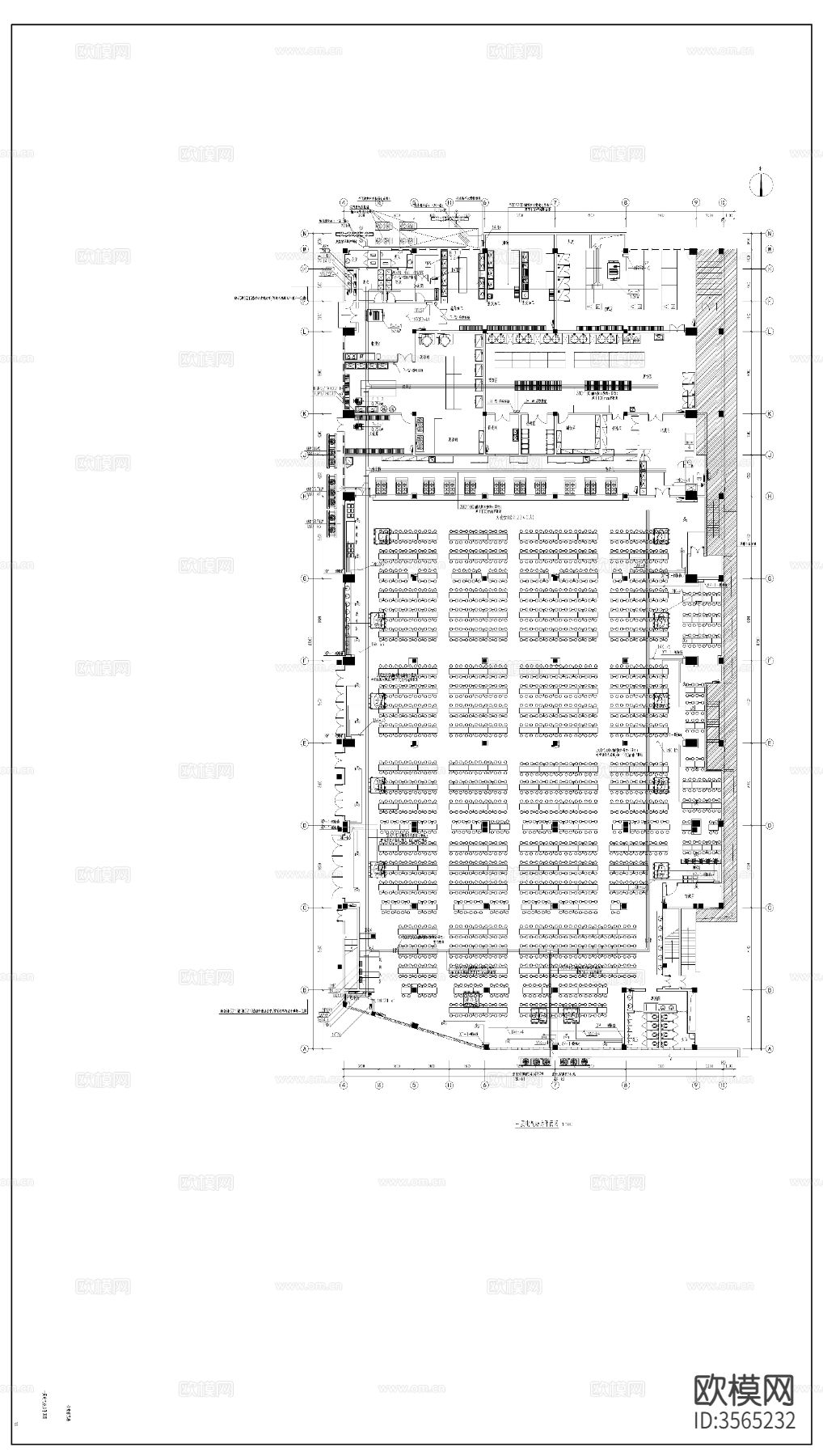 某小学新建工程装修 电气cad平面图下载（渲染图10）