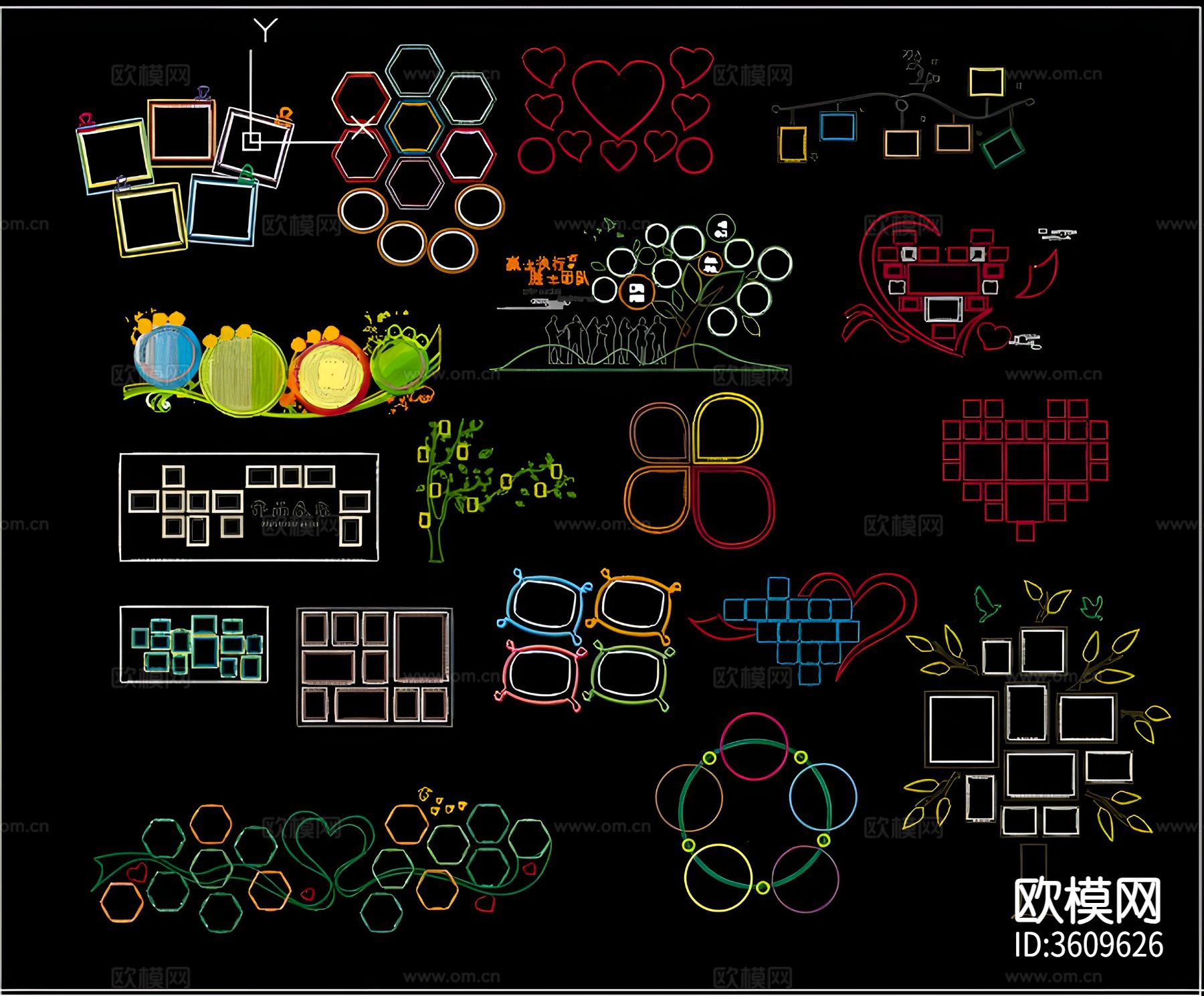 卡通图案CAD图库下载（渲染图2）