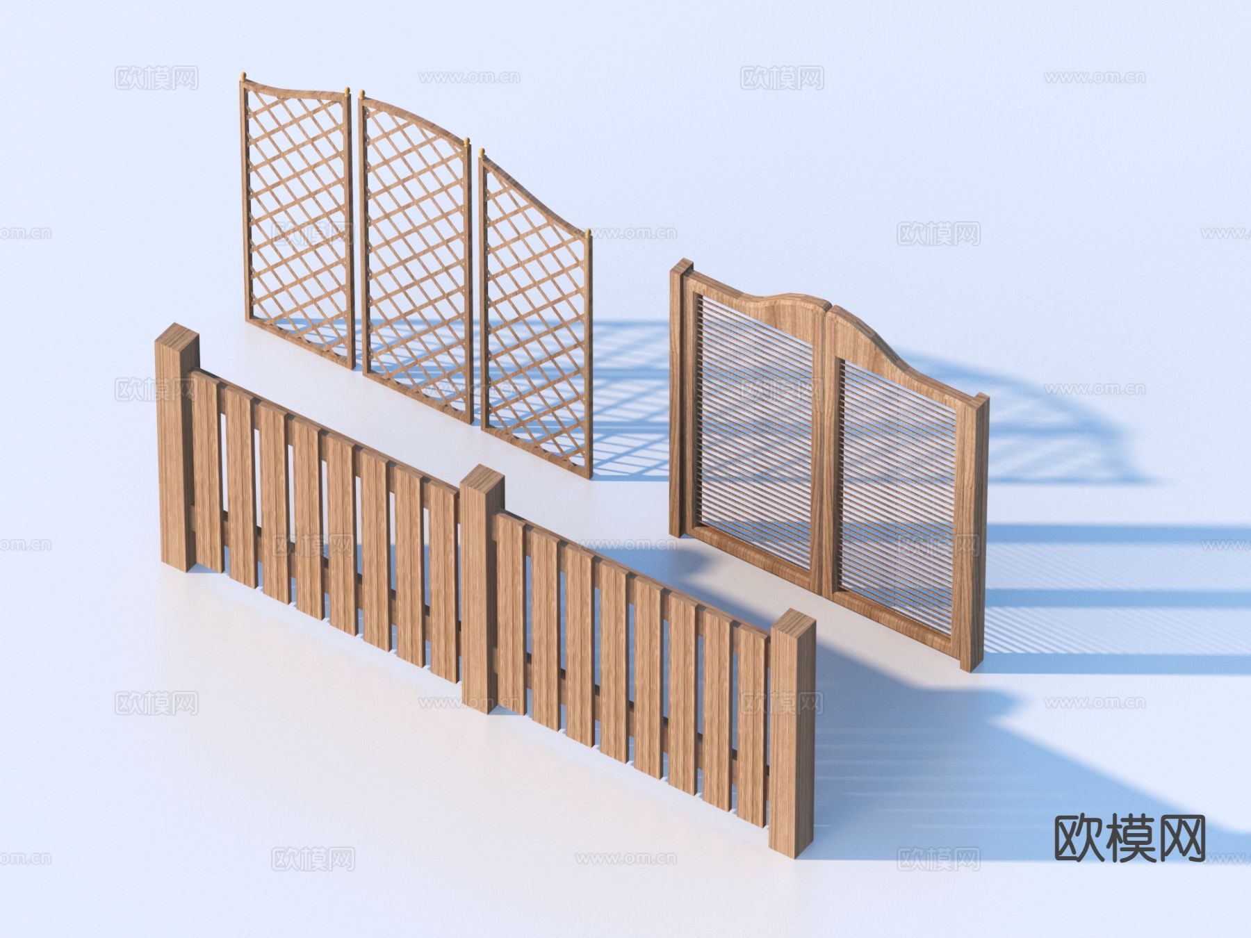 木栅栏 围栏 护栏3d模型