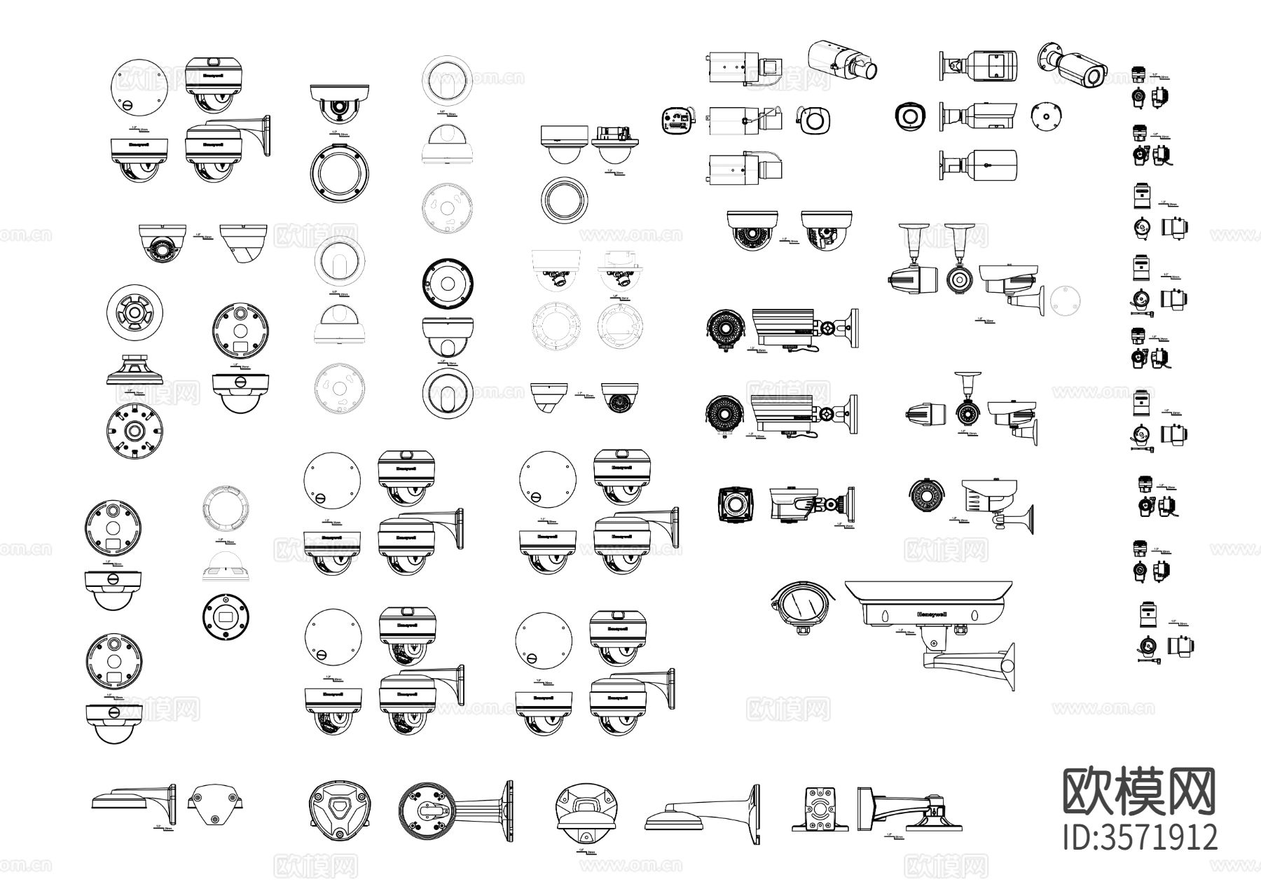 多款监视器合集cad图库下载