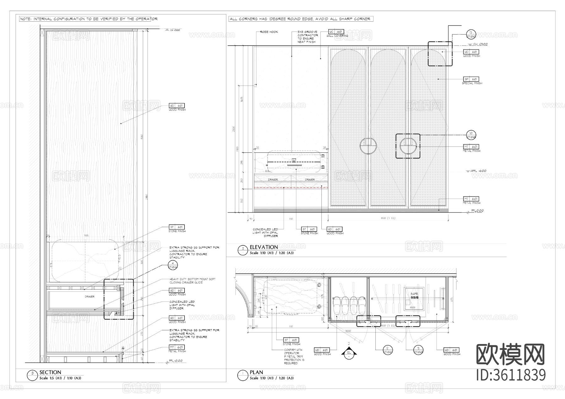 HBA样板间 绘图工具箱cad施工图下载（渲染图4）