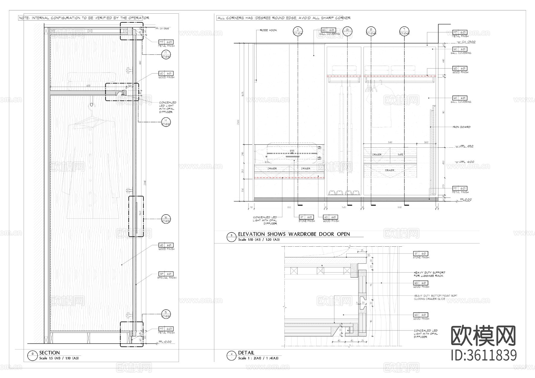 HBA样板间 绘图工具箱cad施工图下载（渲染图6）