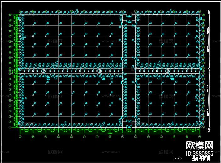 生态大棚CAD平面图下载（渲染图3）