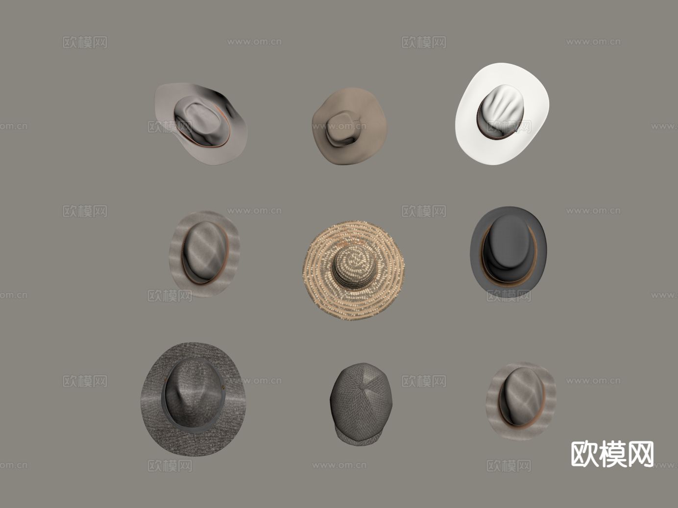 帽子 遮阳帽 贝雷帽su模型下载（渲染图1）