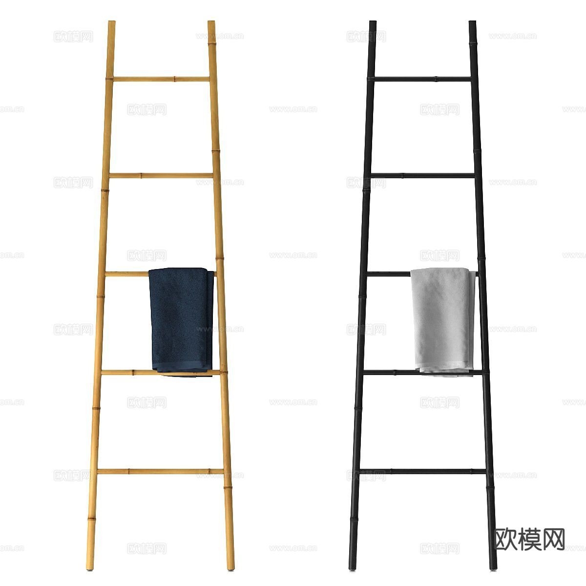 竹子毛巾架3d模型下载