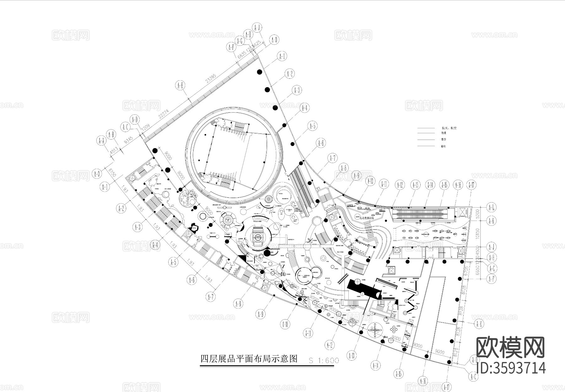 70套图书馆CAD图库下载（渲染图7）