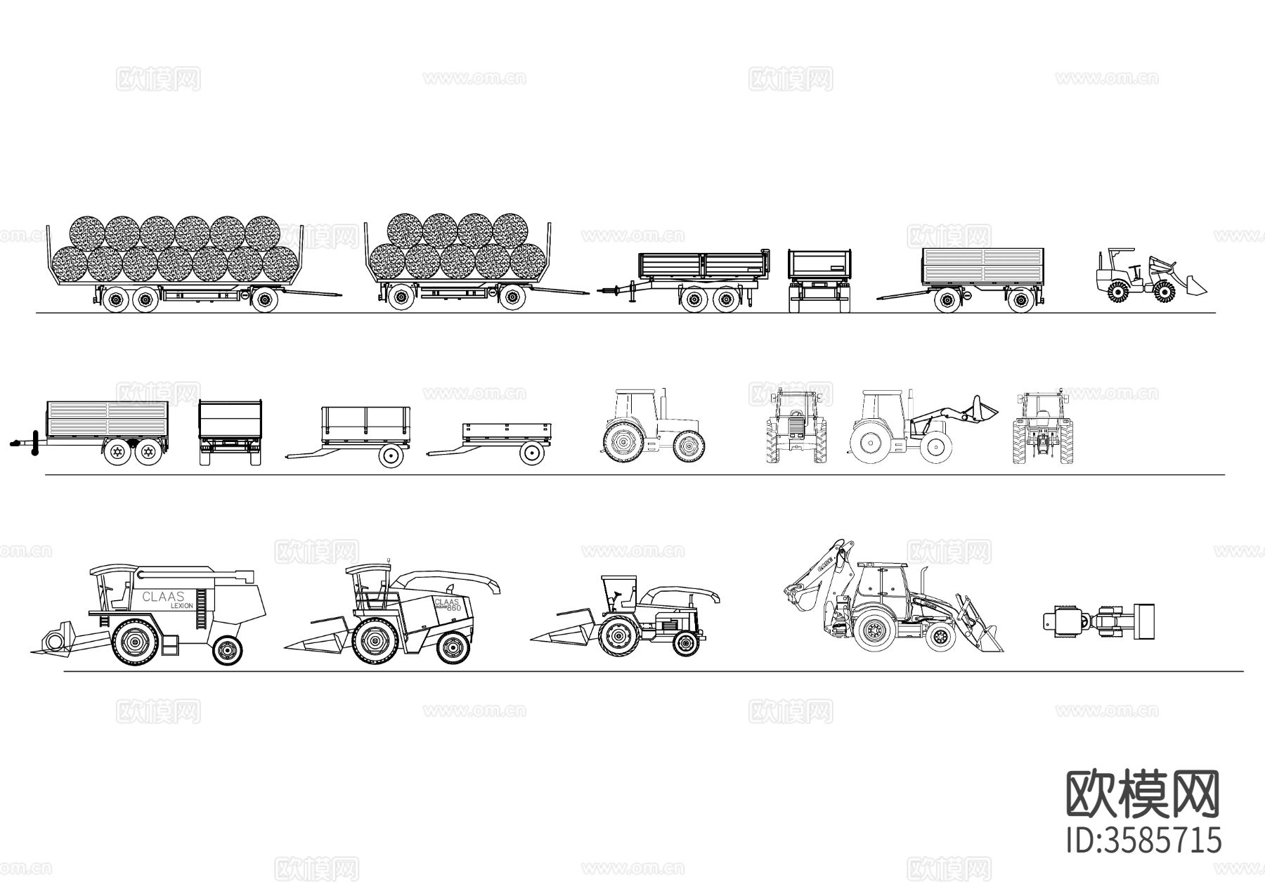 农业机械cad图库下载