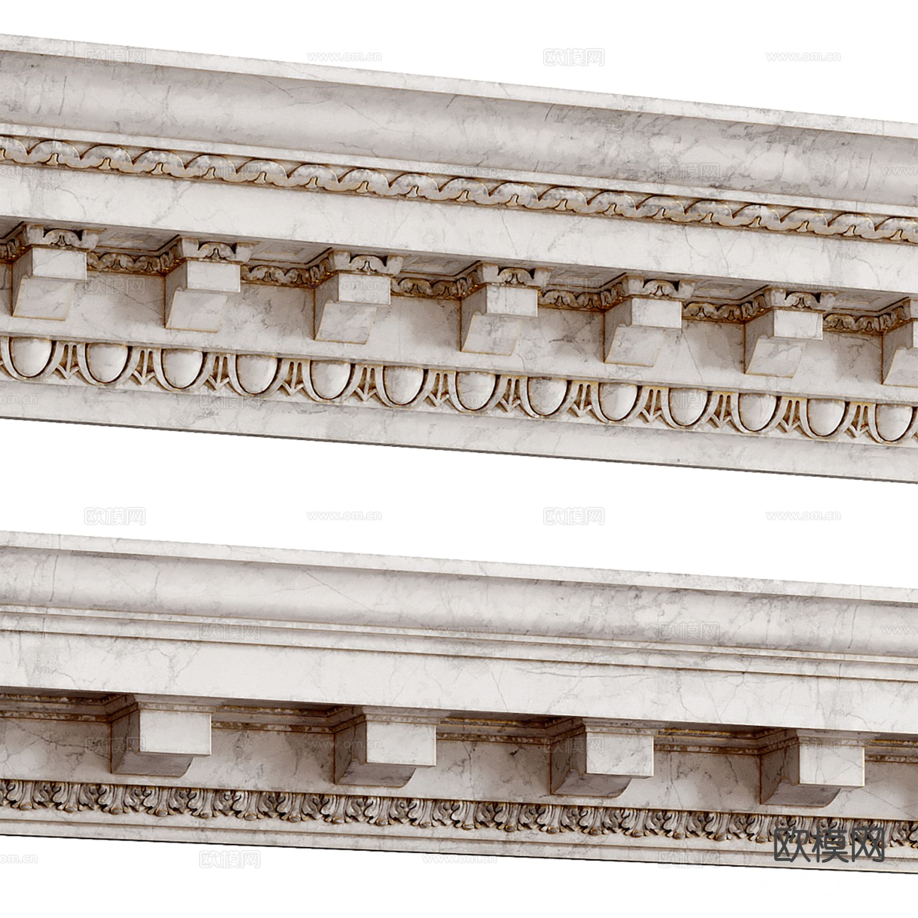 欧式石膏线 雕花角线 顶线3d模型