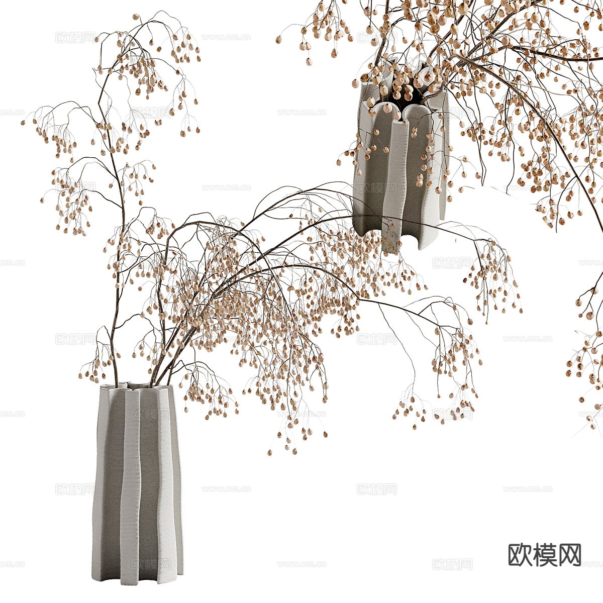 现代花瓶花艺3d模型